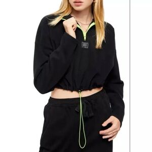 BDG Urban Outfitters Fleece Track Cropped Pullover